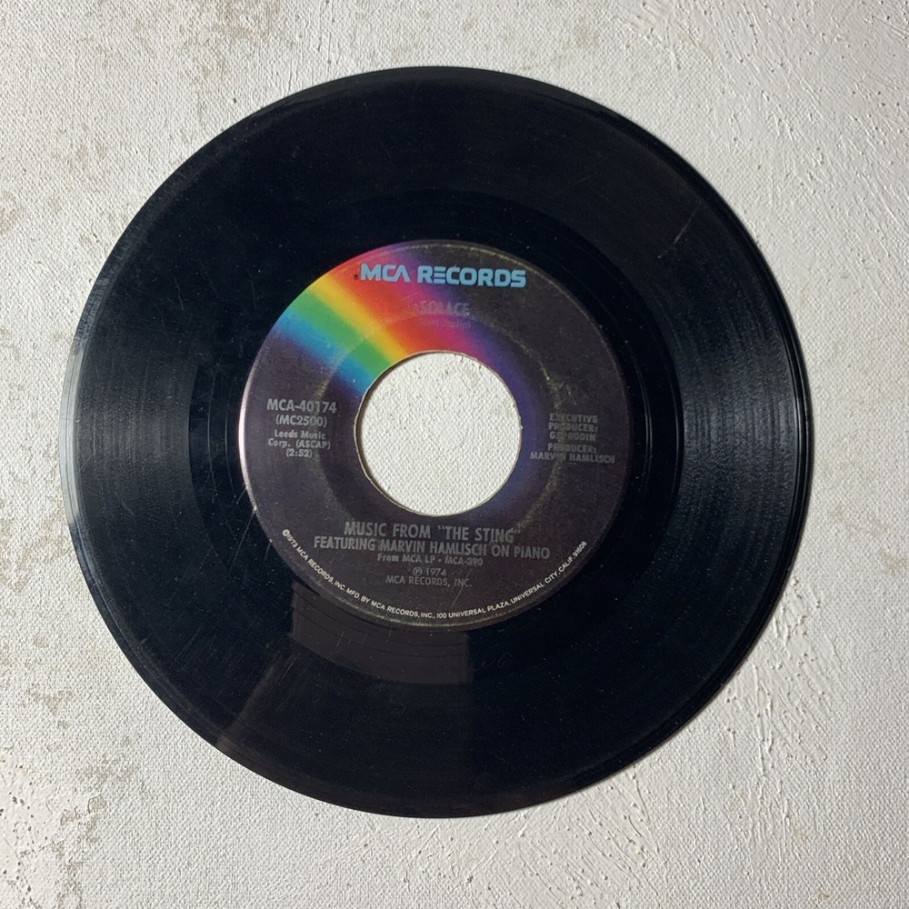MARVIN HAMLISCH THE ENTERTAINER/SOLACE VINYL 45 MCA VG 12-107